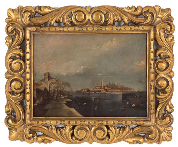 Dipinto "CAPRICCIO CON ISOLA"