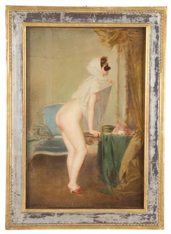 CHARLES DE BEAUMONT - Dipinto "FEMME AU MASQUE"