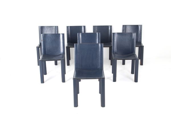 MATTEO GRASSI - Eight mod. Coral chairs