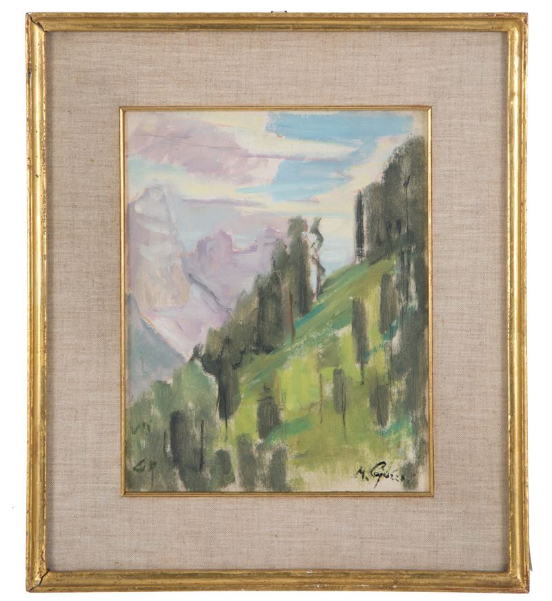 Mario Capuzzo - Dipinto "bosco di Montagna"