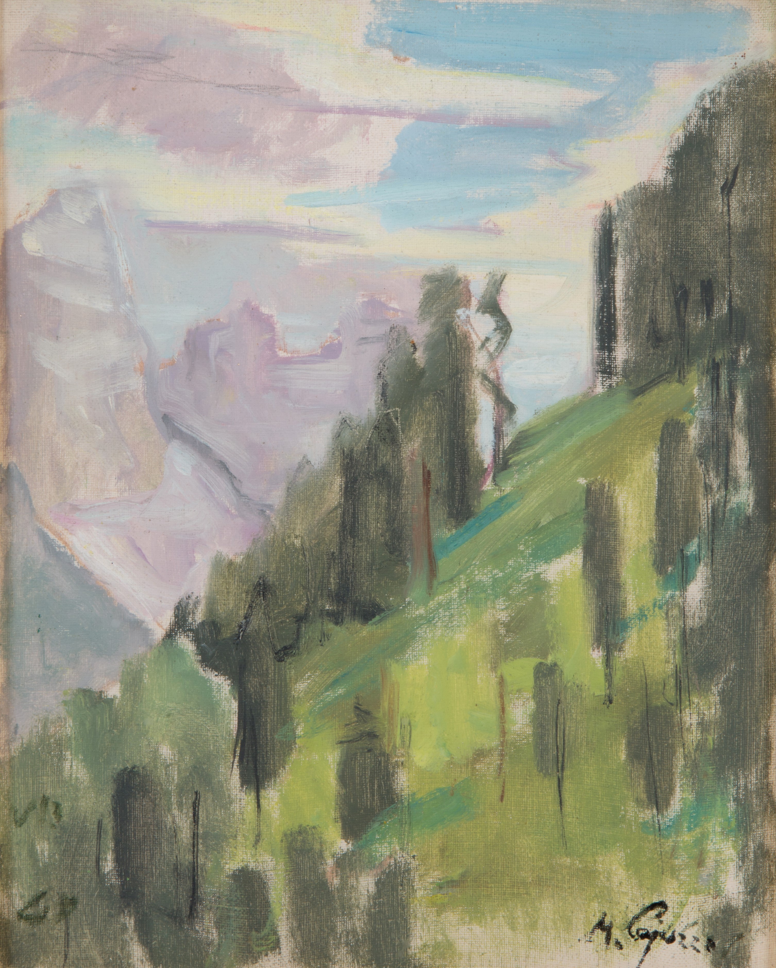 Mario Capuzzo - Dipinto "bosco di Montagna"