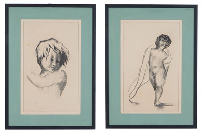 Coppia di Dipinti "bambini"