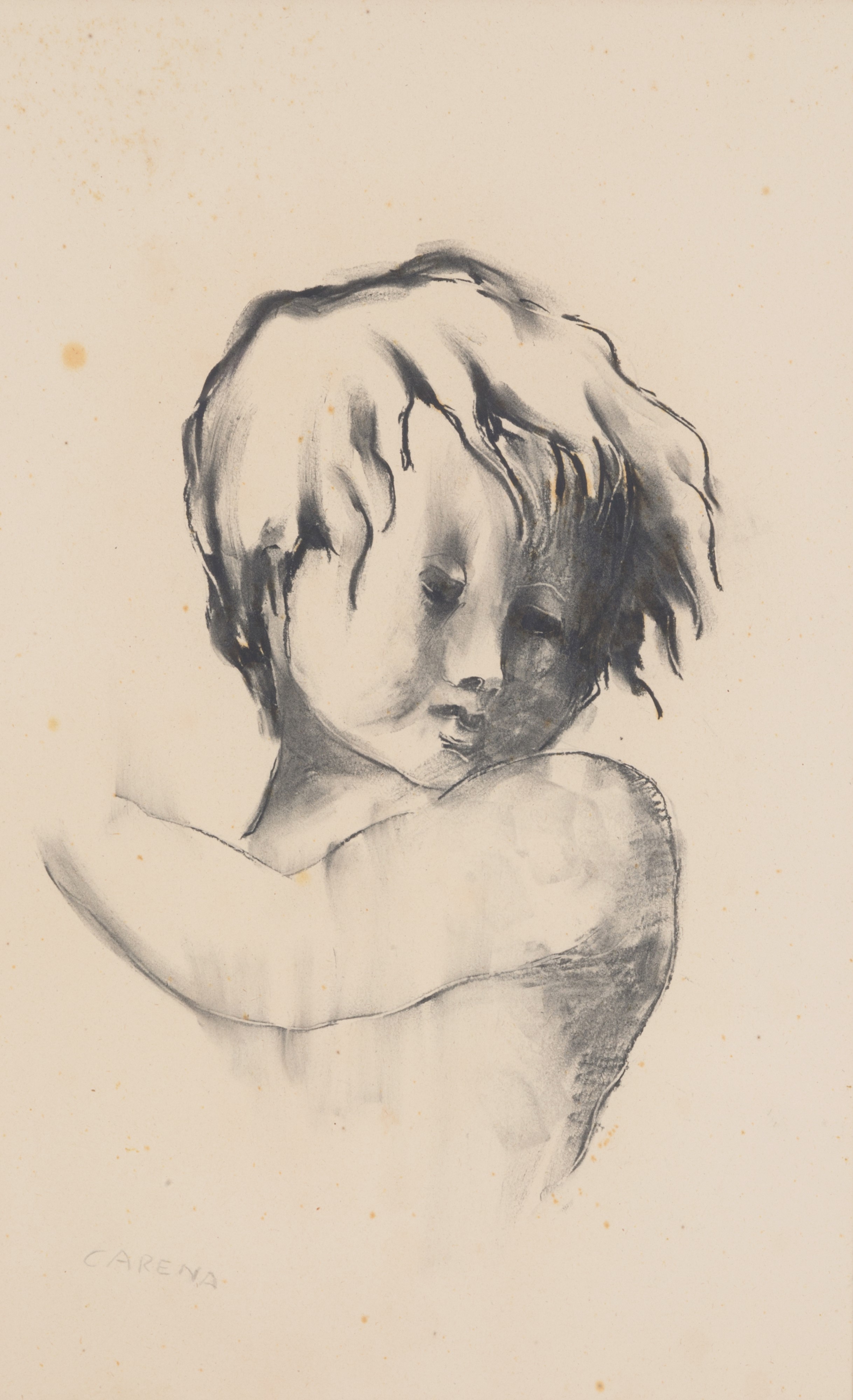 Felice Carena - Coppia di Dipinti "bambini"
