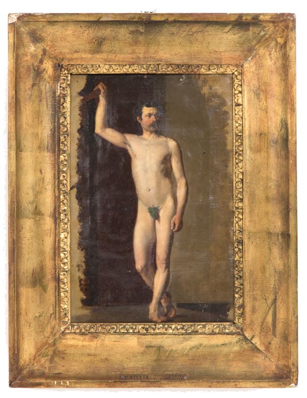 GIACOMO FAVRETTO - Painting "MALE NUDE"