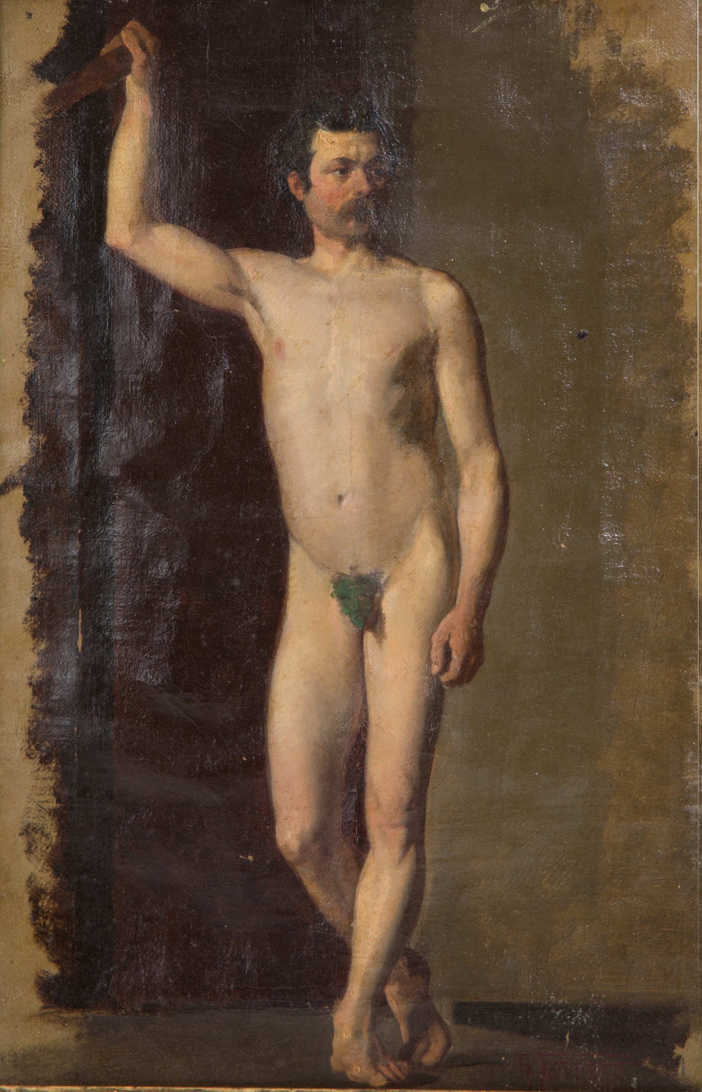 Giacomo Favretto - Dipinto "nudo Maschile"