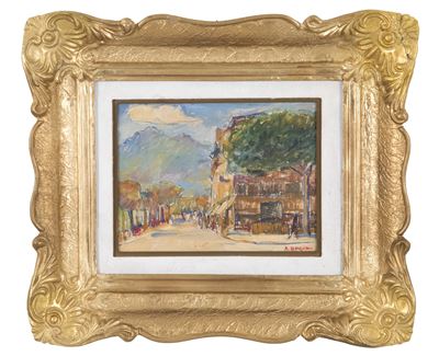 Dipinto "scorcio di Paese"