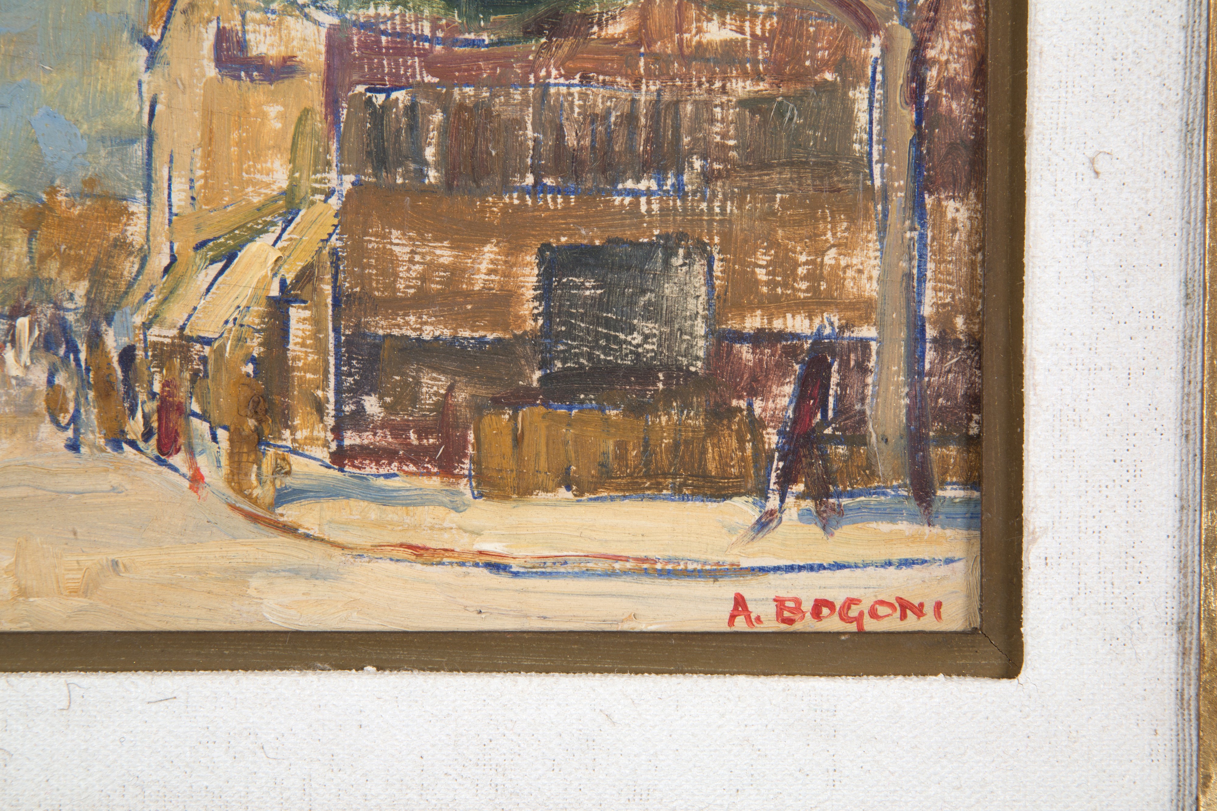 Adriano Bogoni - Dipinto "scorcio di Paese"