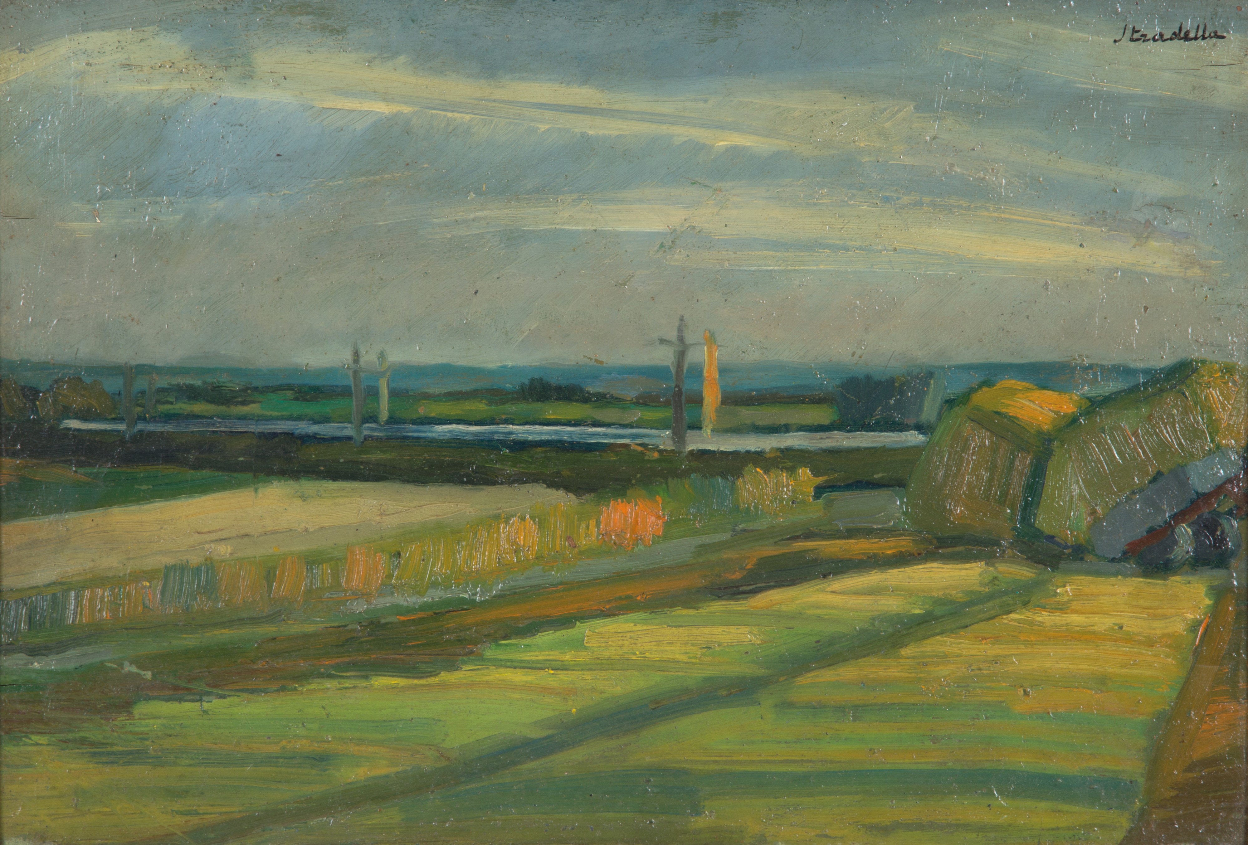 Luigi Stradella - Dipinto "paesaggio Romagnolo"