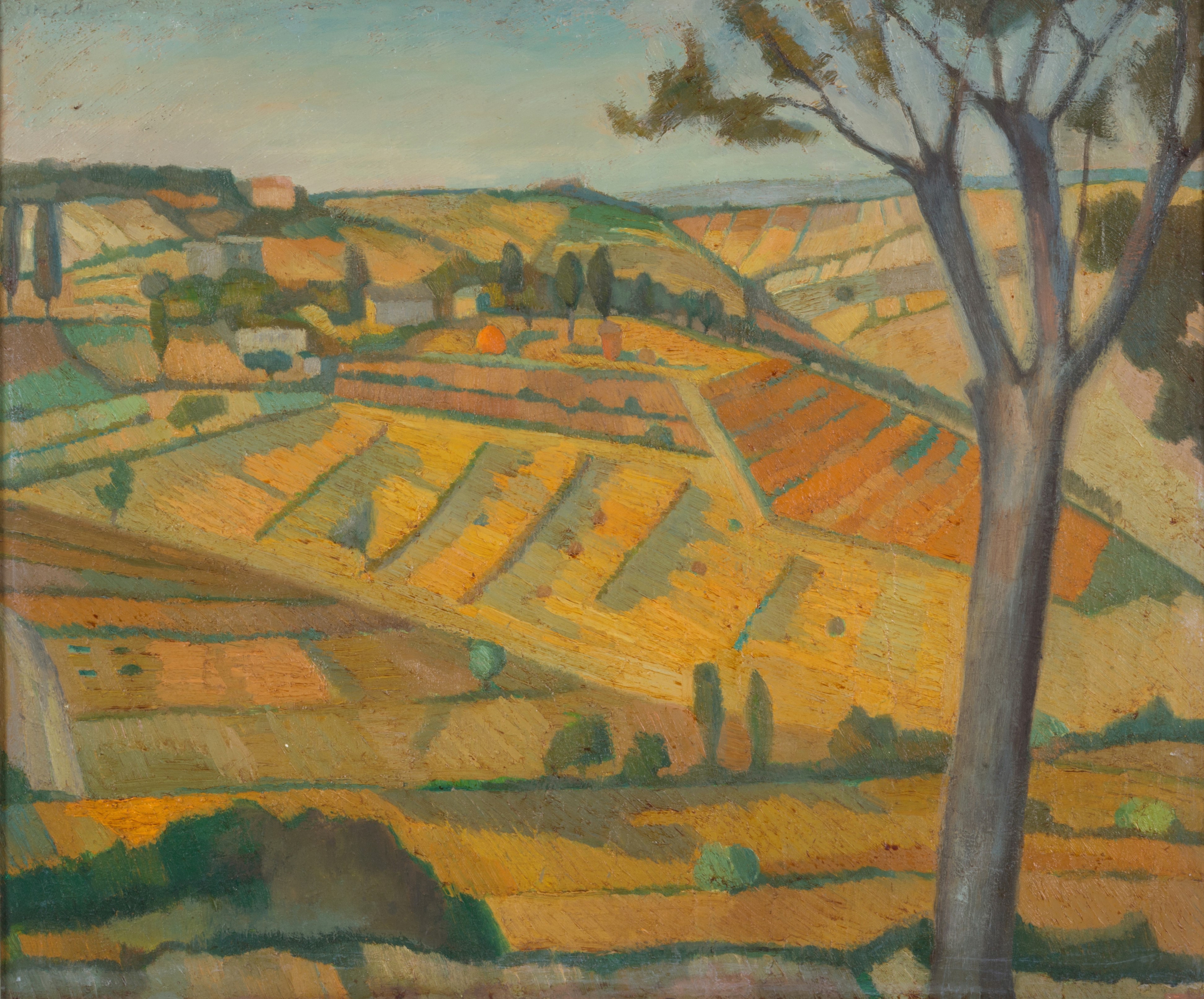 Luigi Stradella - Dipinto "campagna a Urbino"