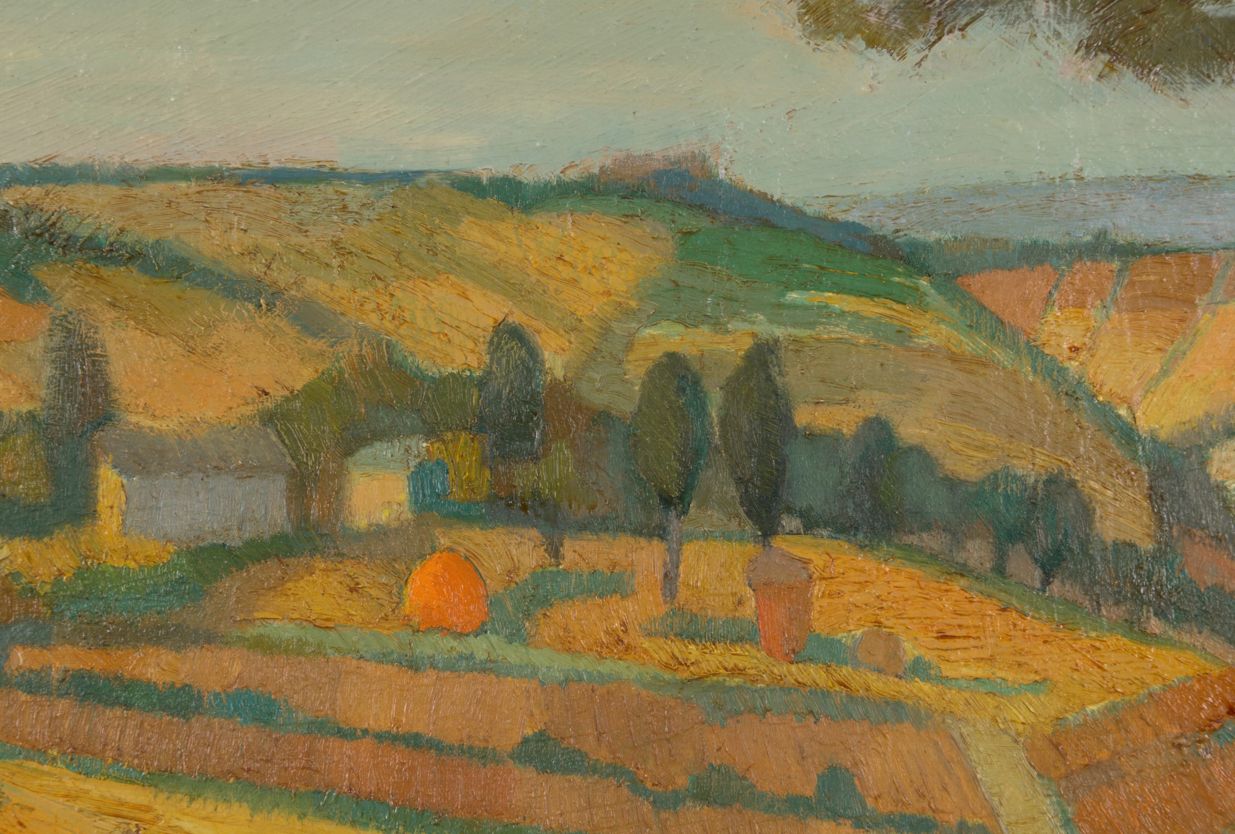 Luigi Stradella - Dipinto "campagna a Urbino"