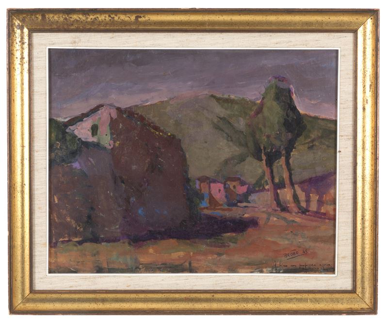 Angelo Brotto - Dipinto "paesaggio"