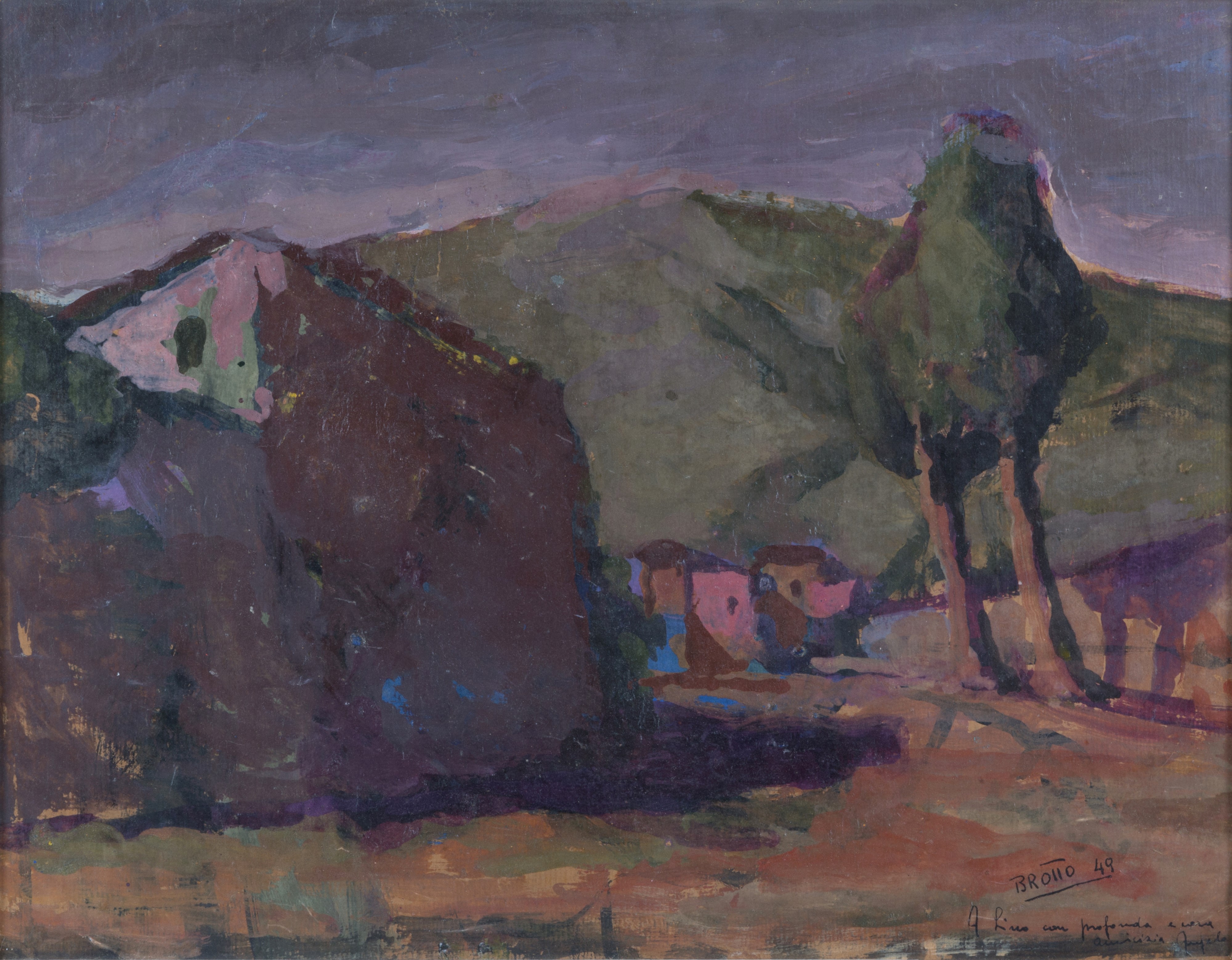 Angelo Brotto - Dipinto "paesaggio"
