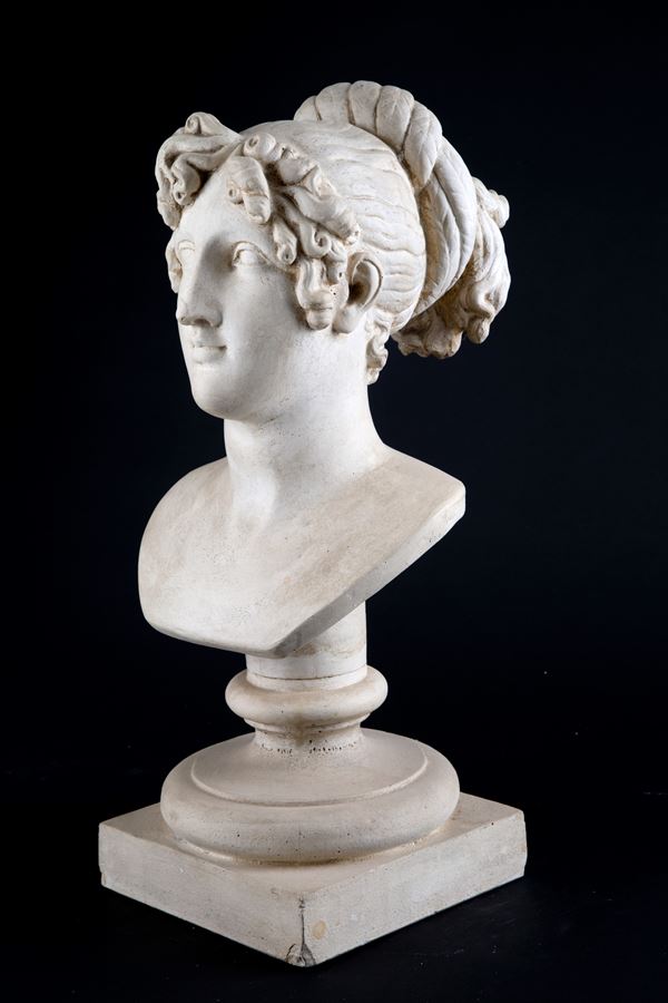 Plaster sculpture "FEMALE BUST"