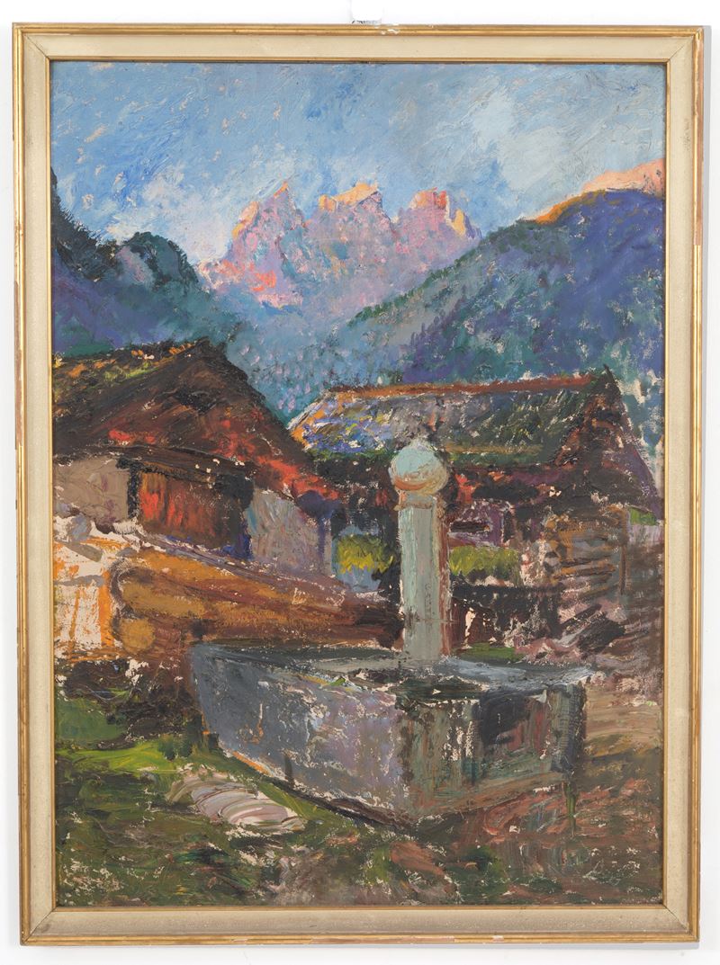 Dipinto "paesaggio Montano"