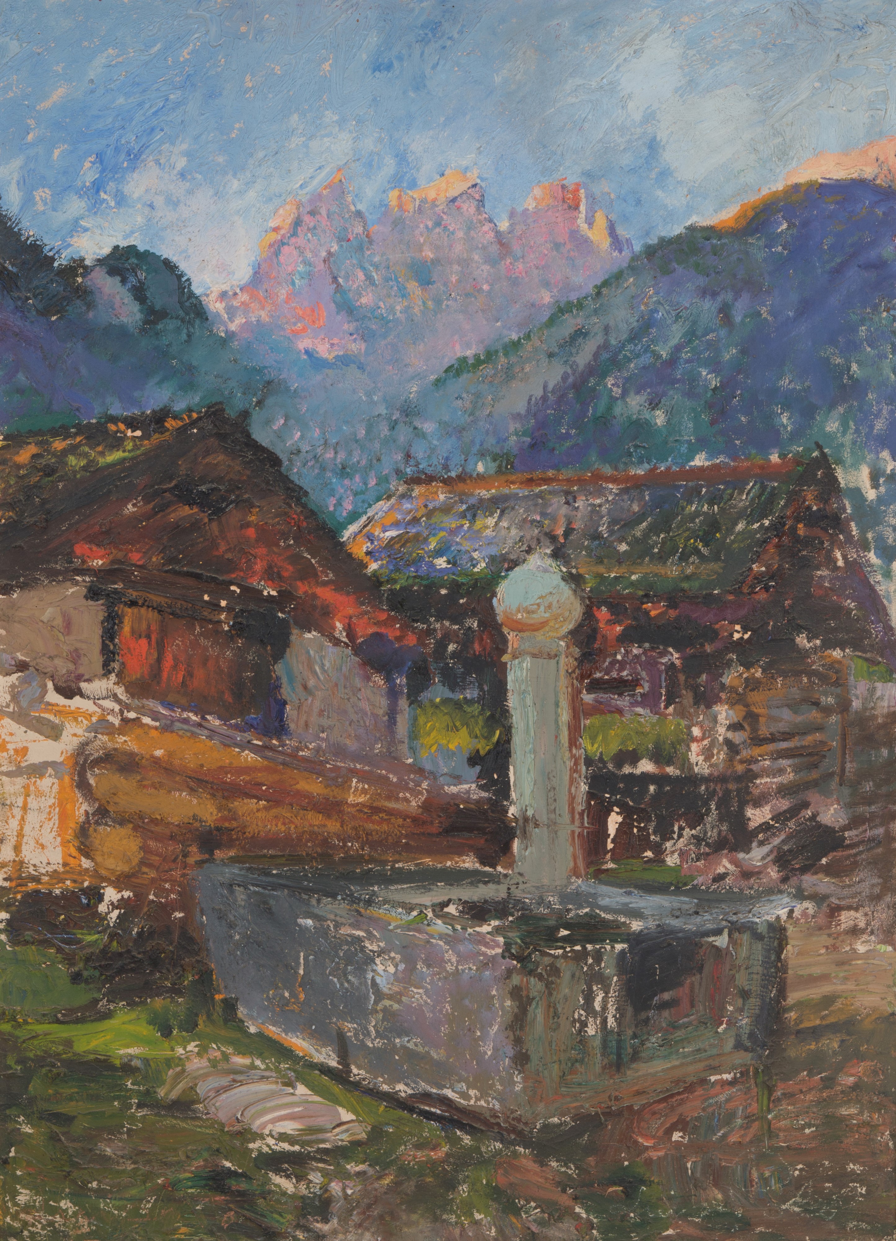 Dipinto "paesaggio Montano"