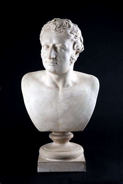 Scultura in Gesso "testa Virile"