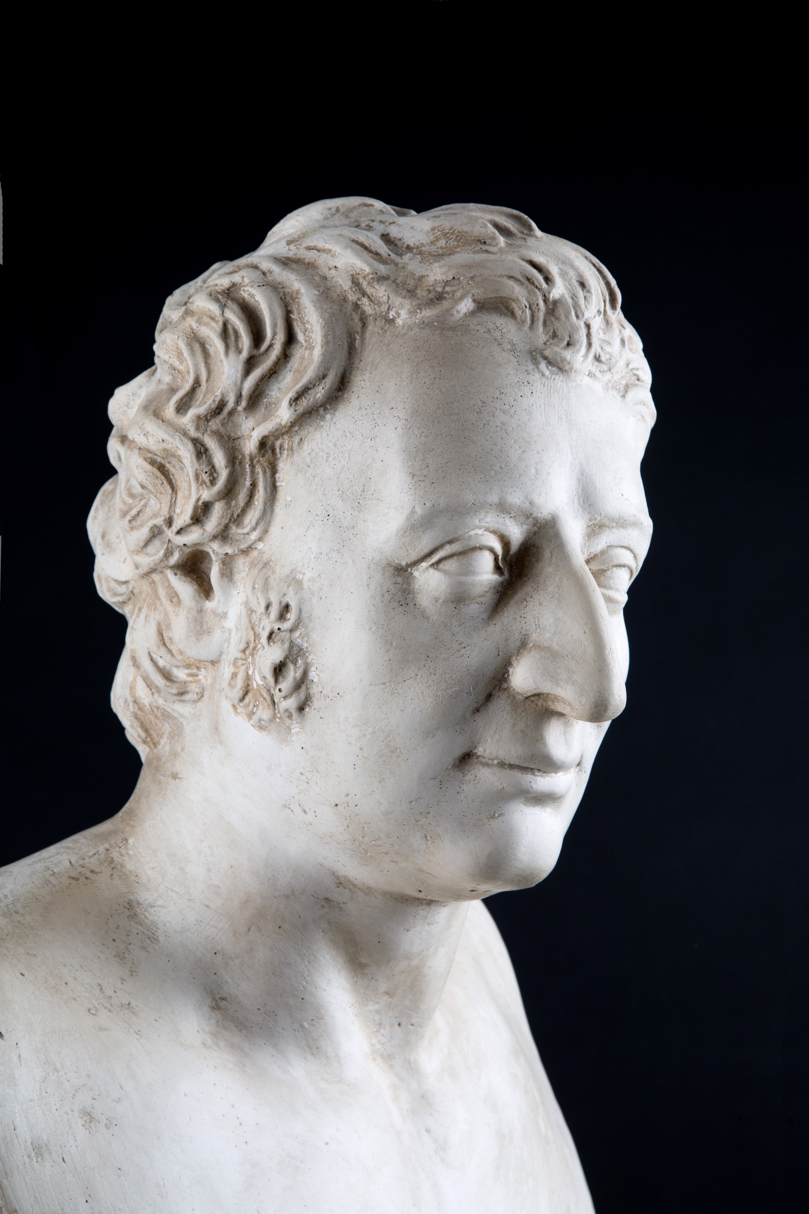 Scultura in Gesso "testa Virile"