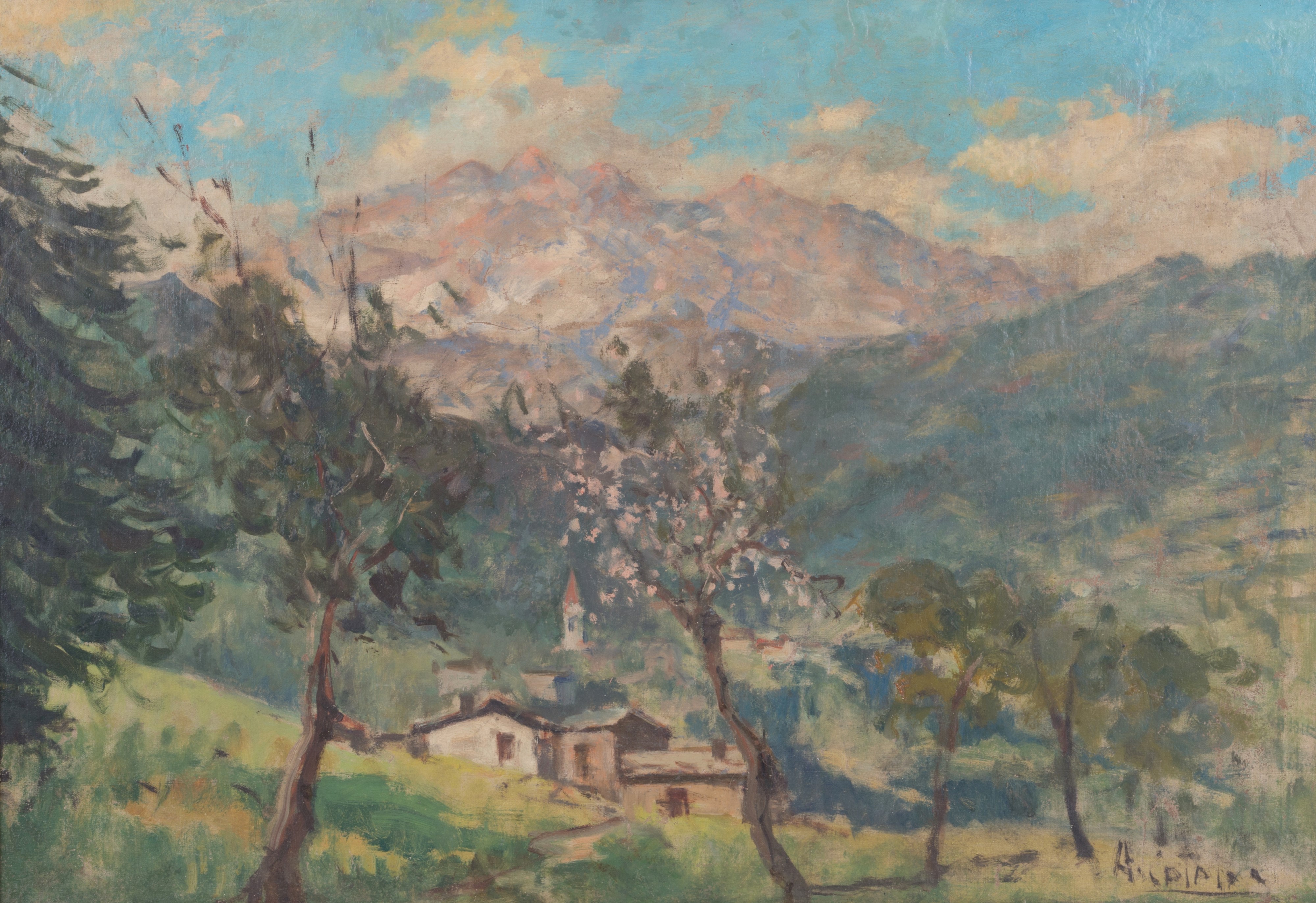 Alessandro Catalani - Dipinto "paesaggio"