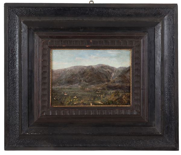 GUGLIELMO CIARDI - Dipinto "PAESAGGIO MONTANO, SCALE DI PRIMOLANO"