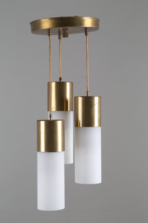 Lampadario a tre cilindri