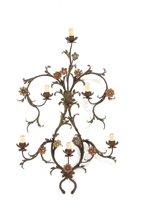 Six flame wall lamp