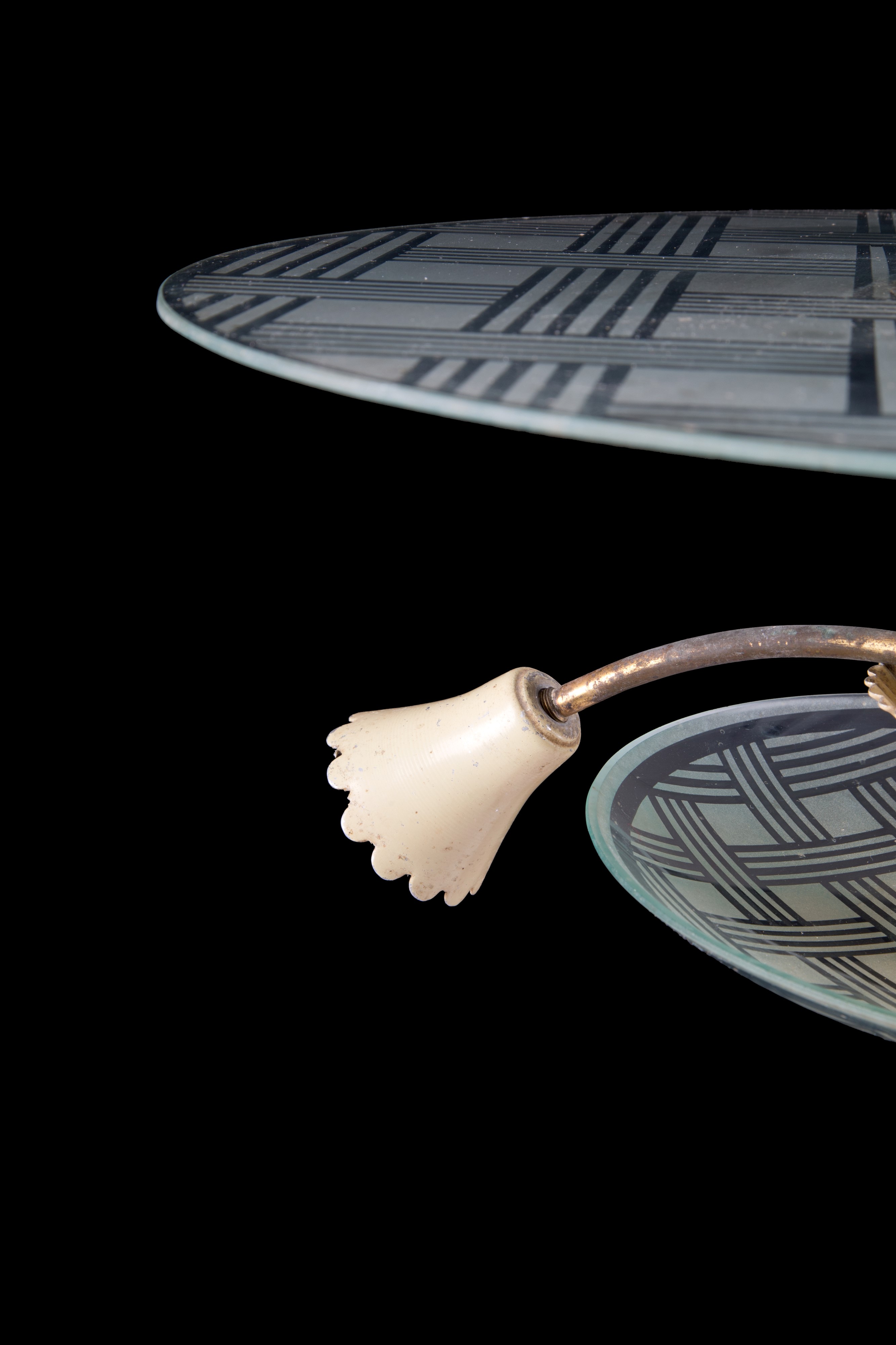 Pietro Chiesa - Lampadario con Vetri Incisi per Fontana Arte