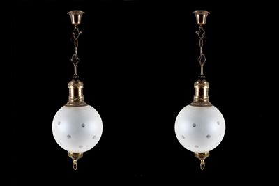 Coppia di Lampadari in Ottone per Azucena