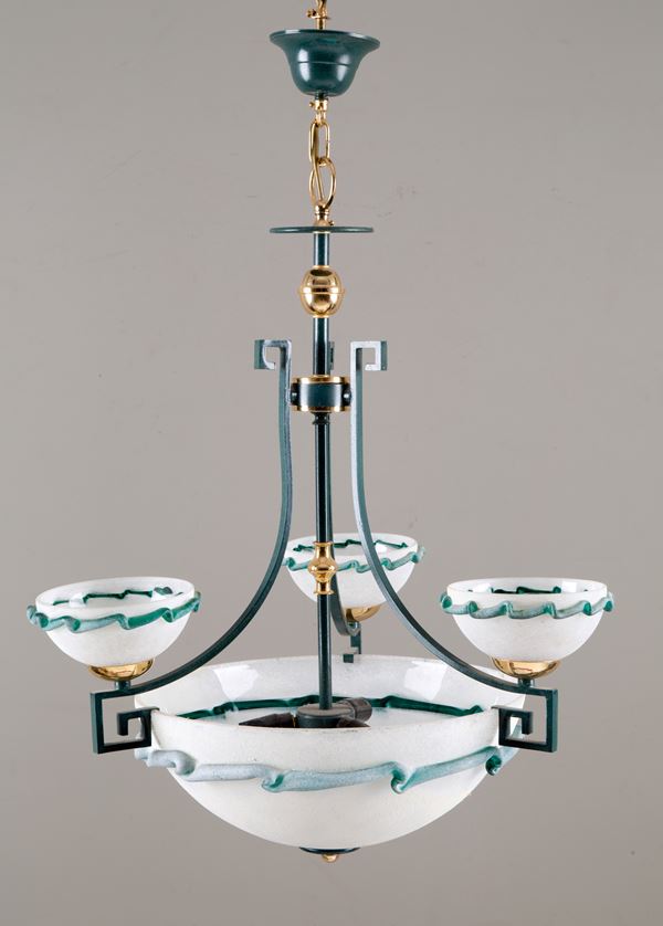 ARCHIMEDE SEGUSO - Lampadario a quattro coppe