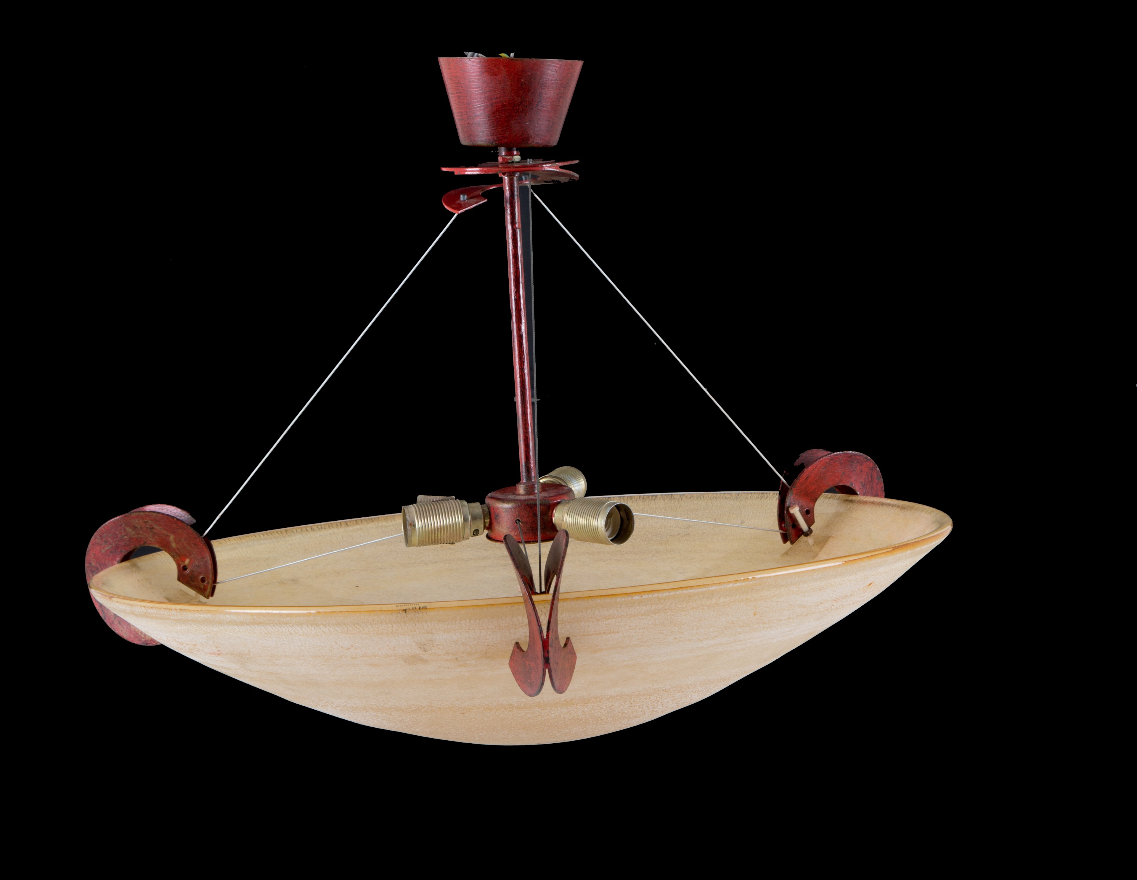 Lampadario con Grande Coppa. Barbini, Murano