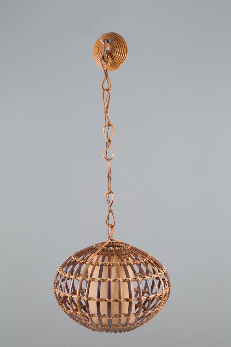 Lampadario in Rattan