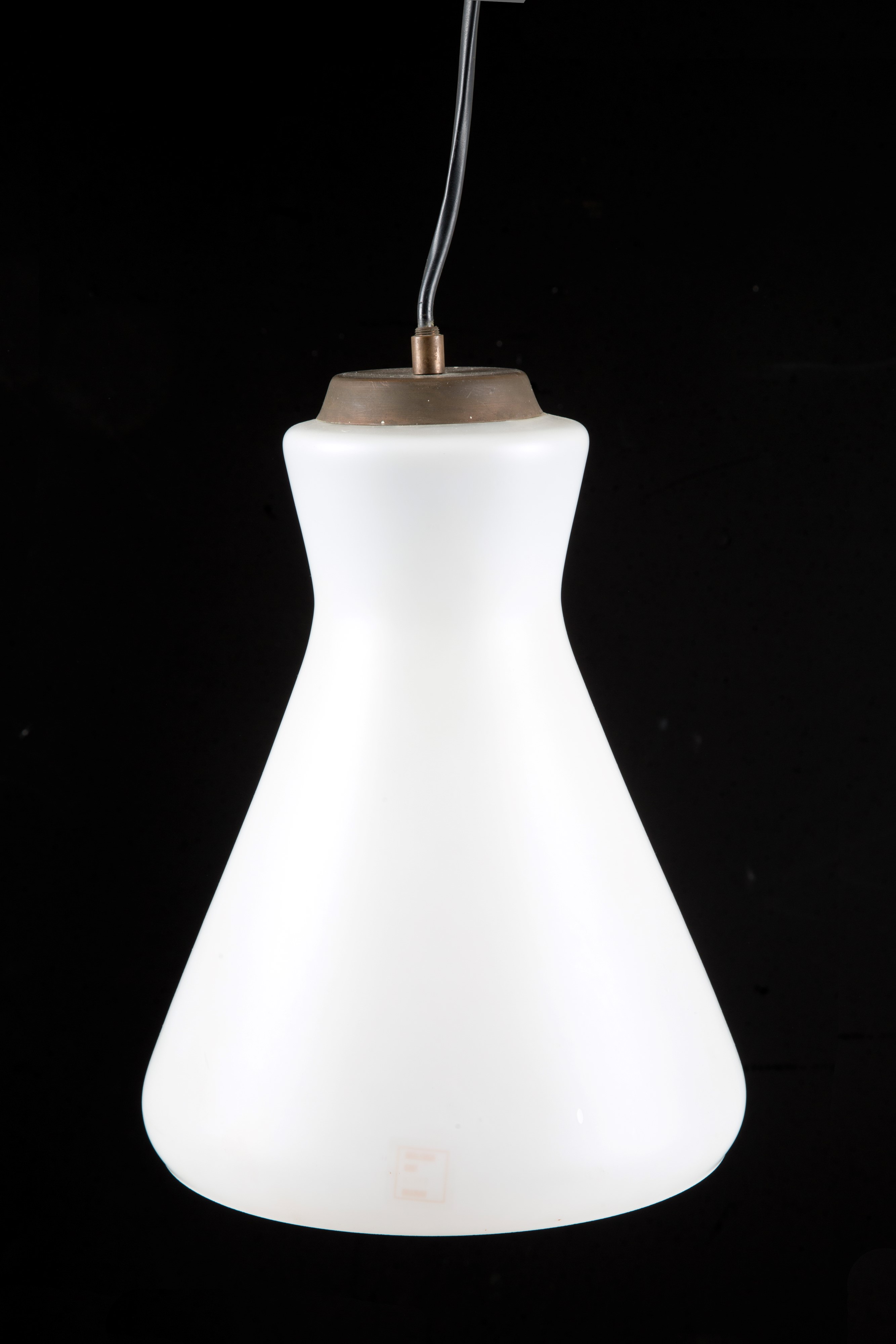 Lampadario in Vetro Lattimo. Aureliano Toso