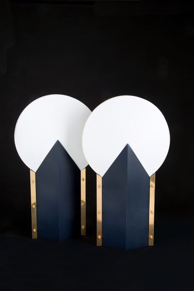 Coppia di Lampade Reflex Moon per Slamp