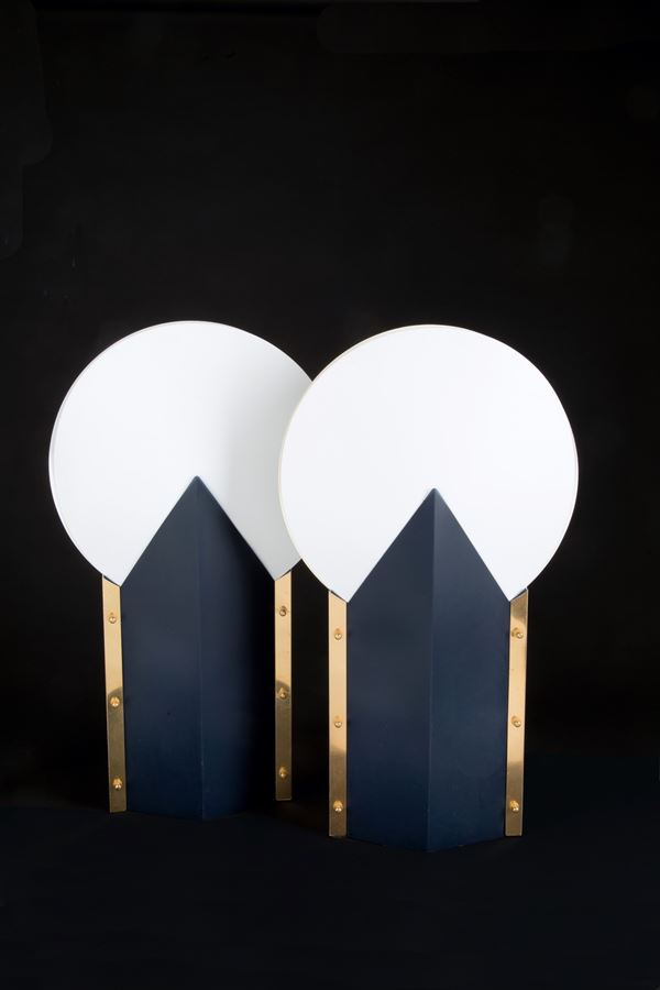 SAMUEL PARKER - Pair of Reflex Moon lamps for SLAMP