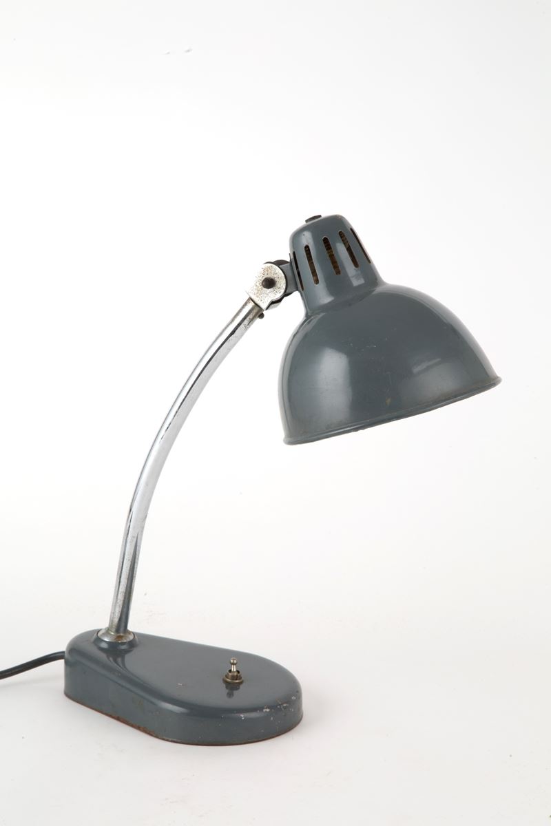 Marianne Brandt, Hin Bredendieck - Lampada da Tavolo in Acciaio Smaltato
