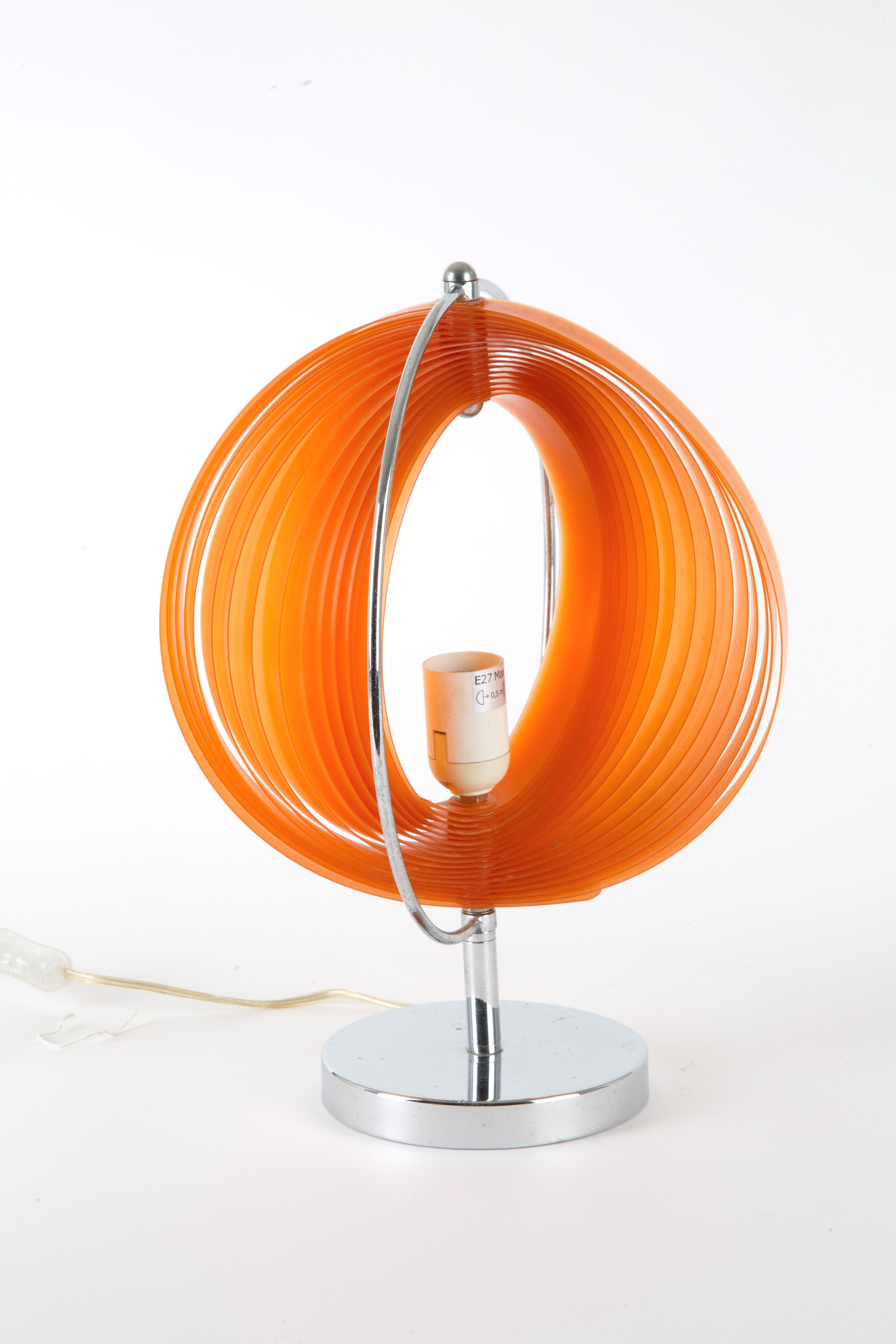 Lampada in materiale plastico arancione