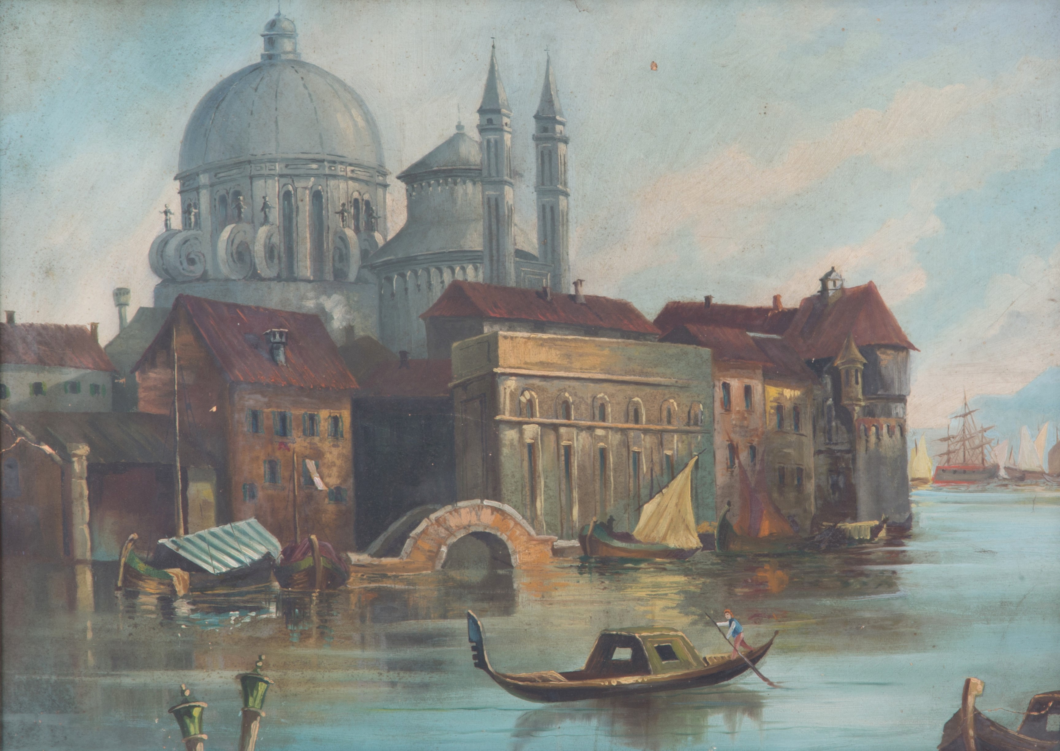 Dipinto "PUNTA DELLA DOGANA CON MADONNA DELLA SALUTE"