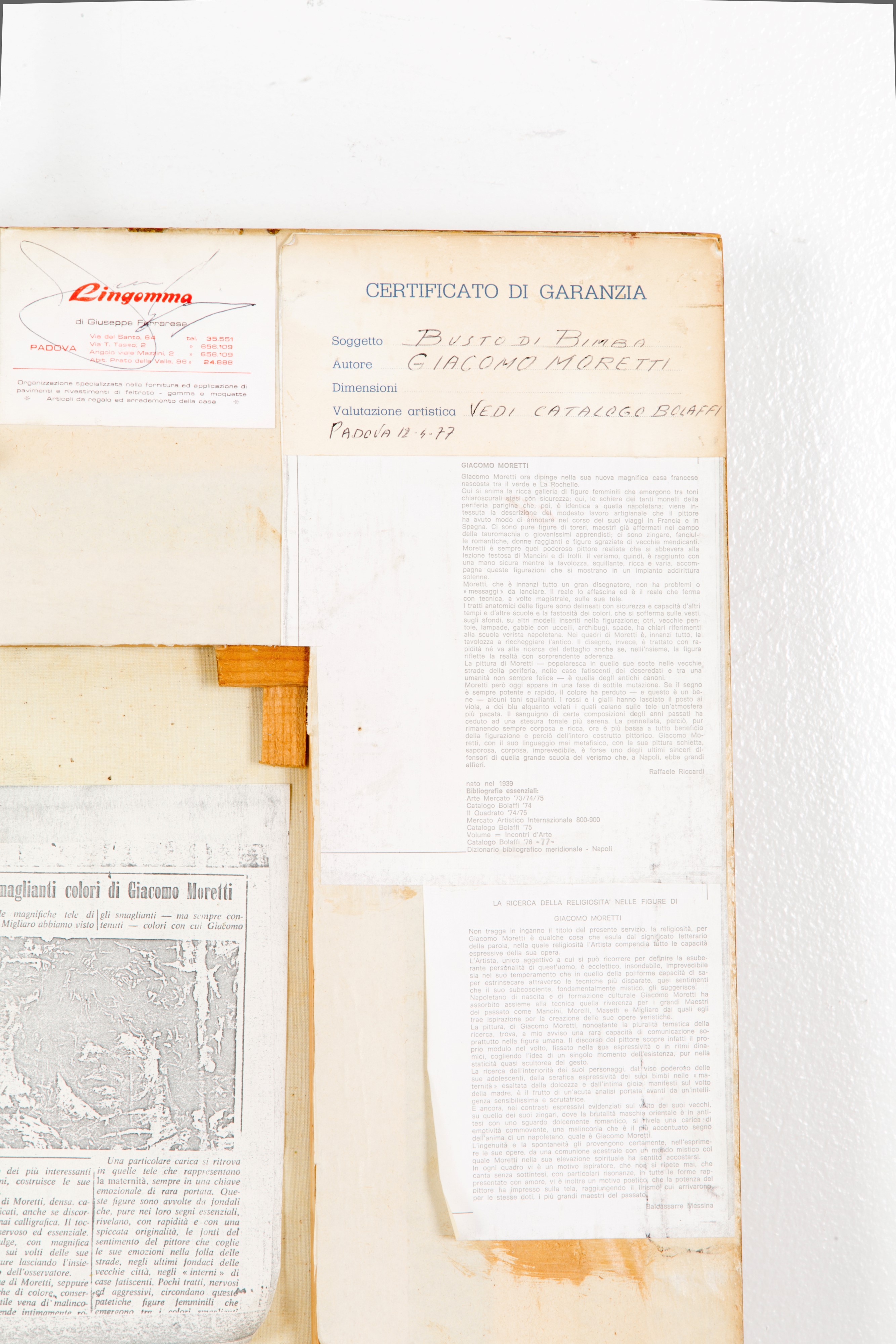 Dipinto "BUSTO DI BIMBA"