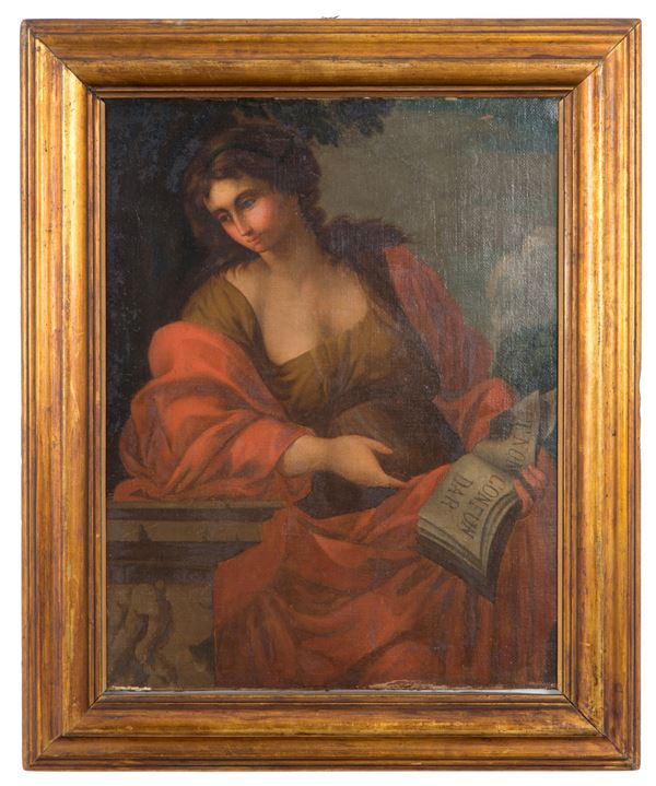 Dipinto "FIGURA FEMMINILE CON LIBRO"