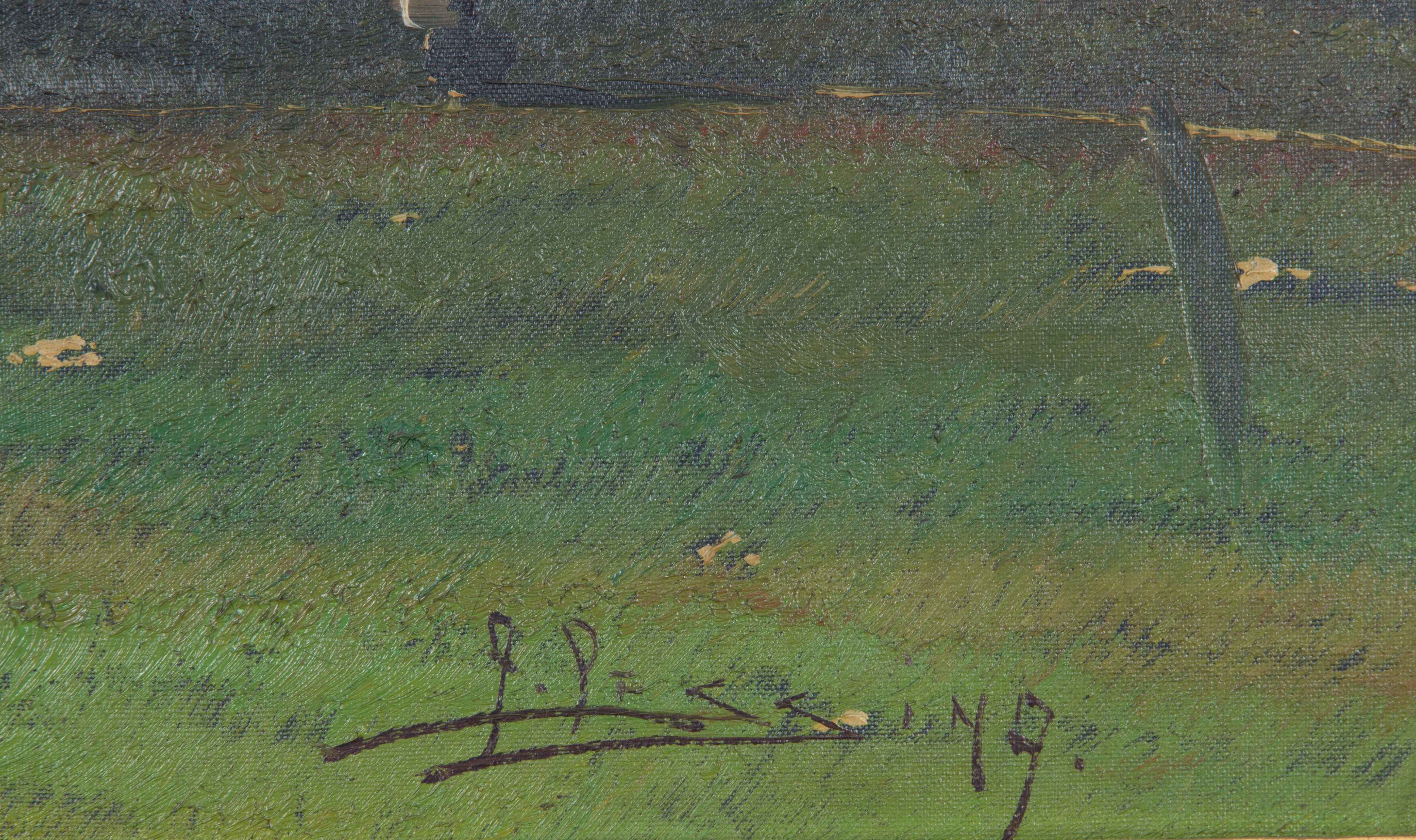 Giuseppe Pessina - Dipinto "paesaggio Montano con Figure"