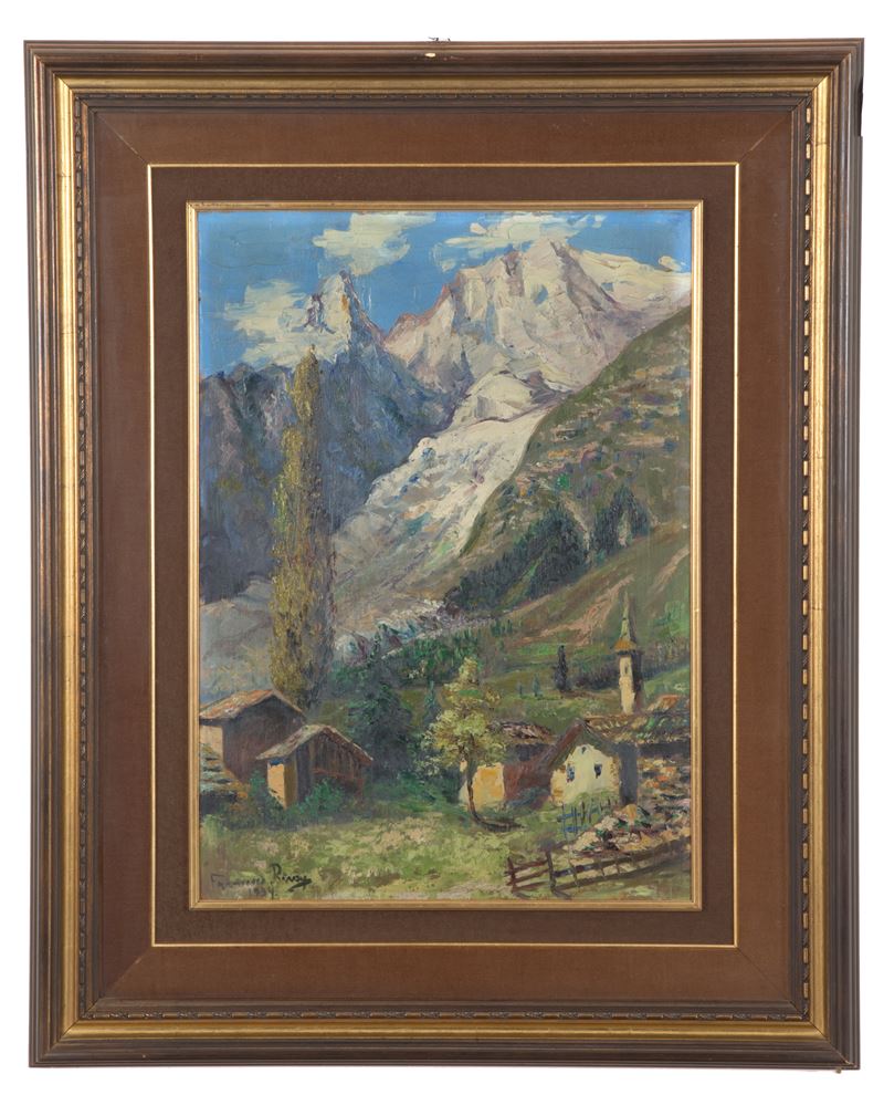 Dipinto "PAESAGGIO MONTANO"