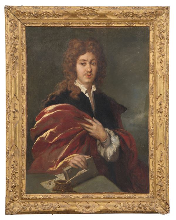 Painting "GENTLEMAN WITH BOOK AND GOOSE PEN"