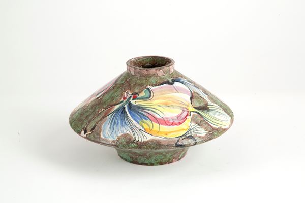 MARCELLO FANTONI - Vase with polychrome decorations