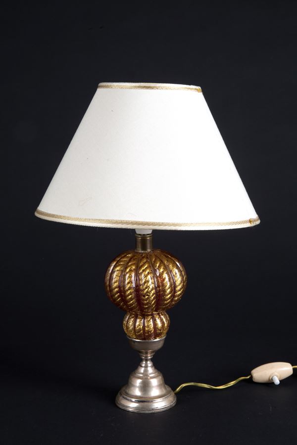 Lampada in vetro cordonato