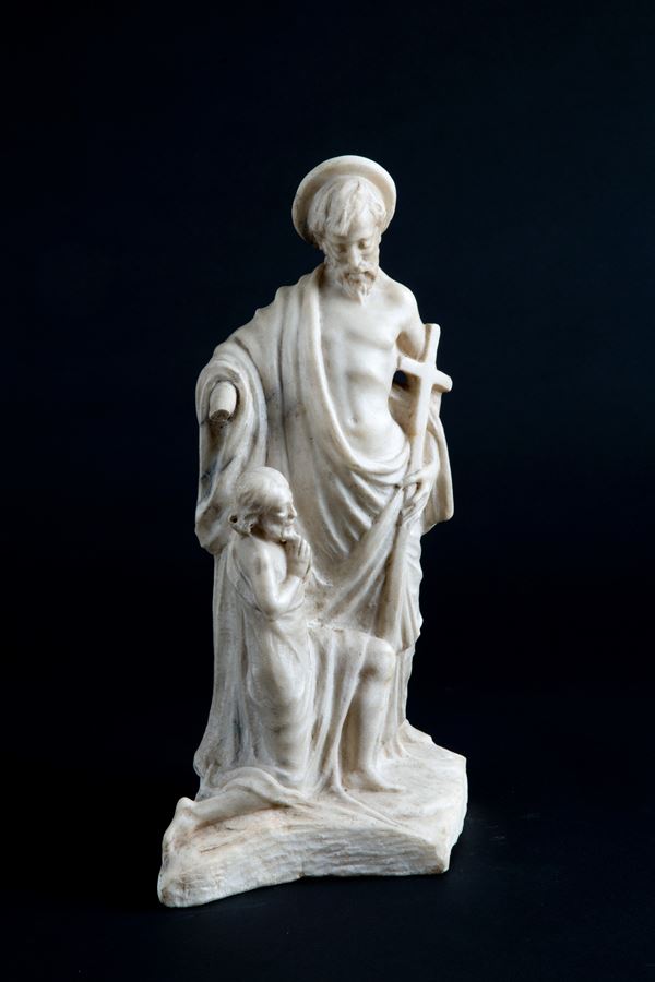 Marble sculpture "SAINT JOHN THE BAPTIST"
