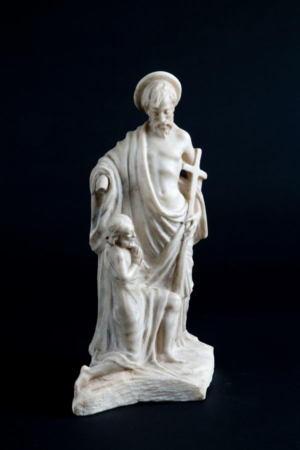 Scultura in marmo "SAN GIOVANNI BATTISTA"