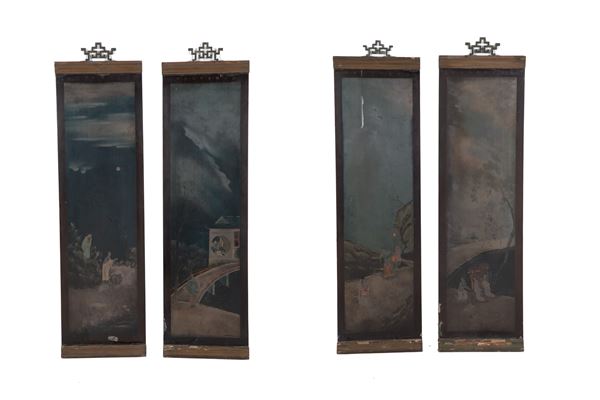 Four "LANDSCAPES" panels