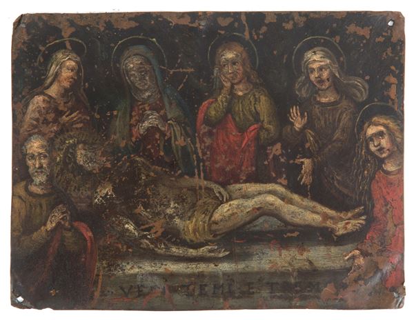 Dipinto ''COMPIANTO SUL CRISTO MORTO''