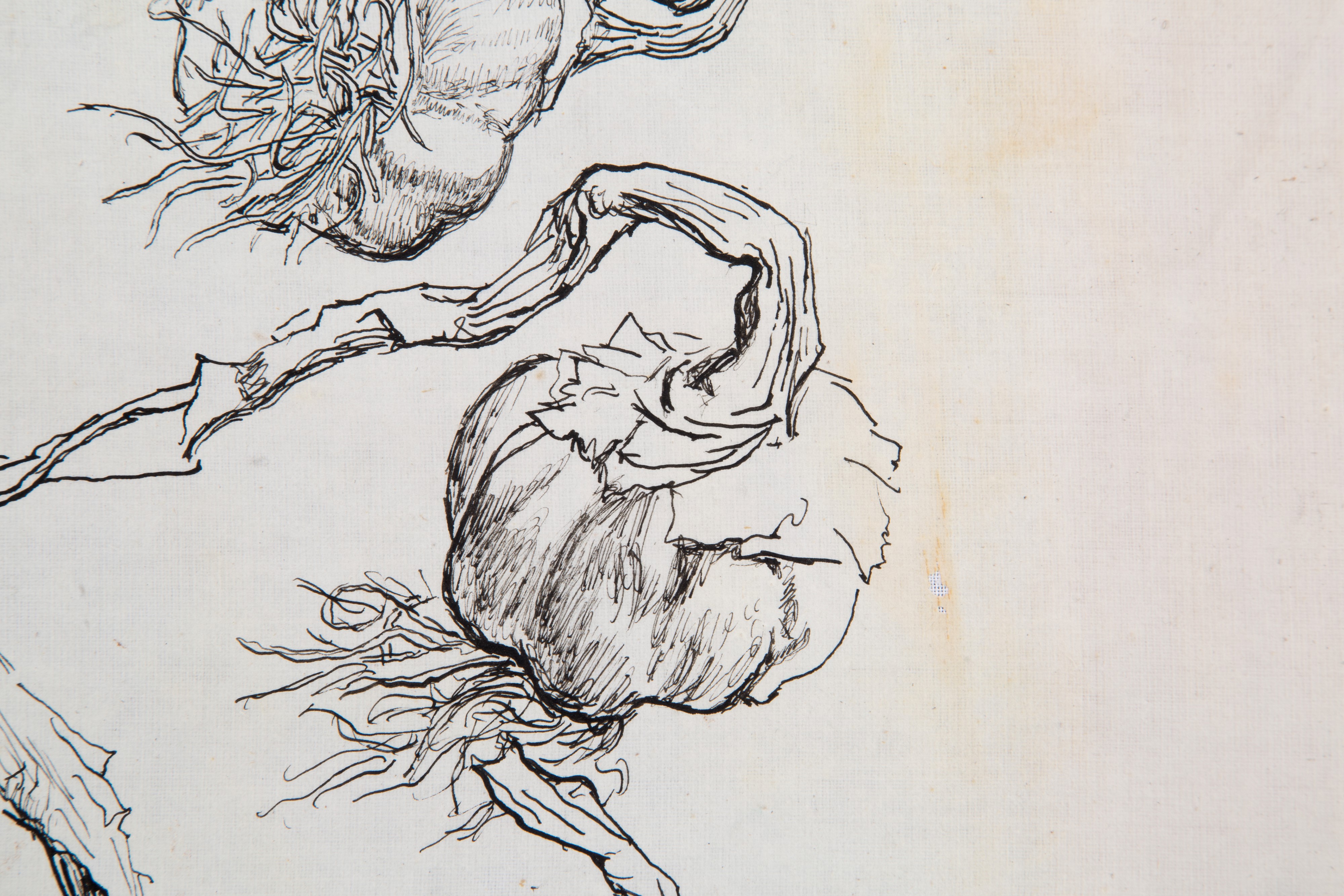 Renato Guttuso - Disegno a China su Carta "agli"