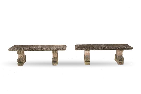 Pair of benches