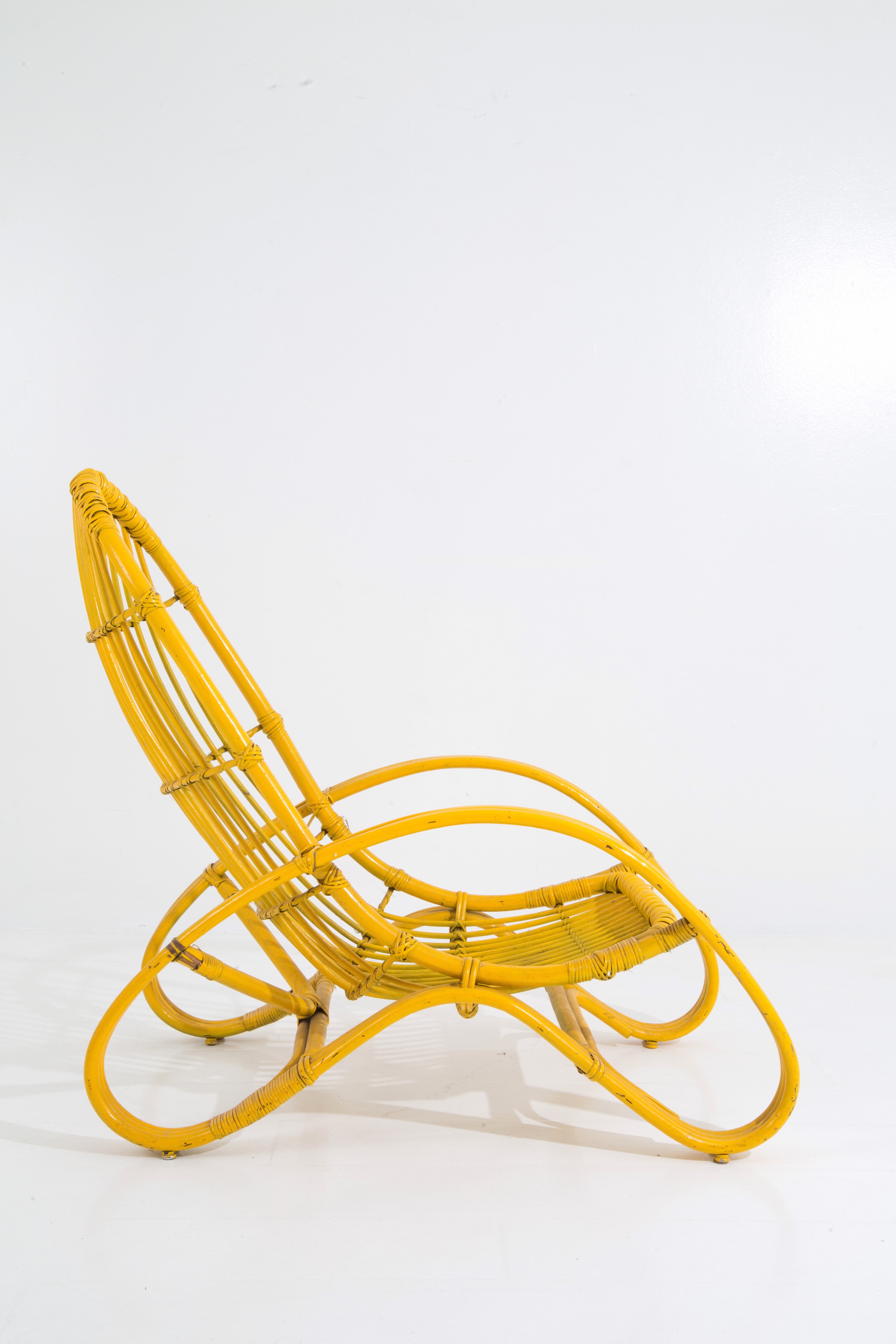 Poltrona in Rattan Giallo